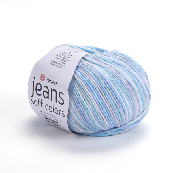 YarnArt Jeans soft colors 6203 modro-šedo-světlá