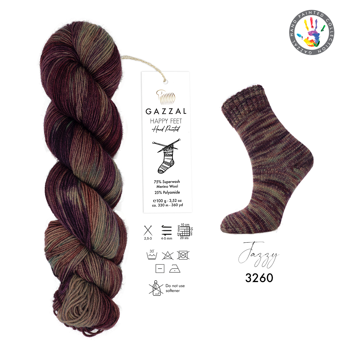 Gazzal Happy feet 3260 vínovo-béžová