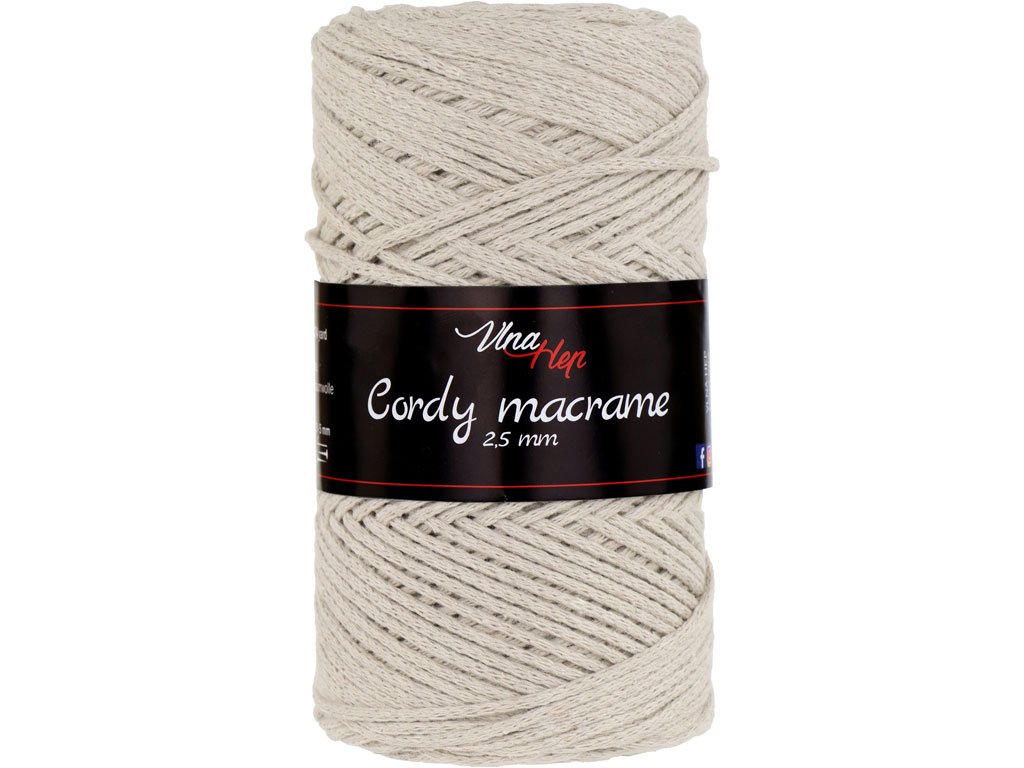 Vlna-hep Cordy macrame VH 2,5mm 8214 béžová
