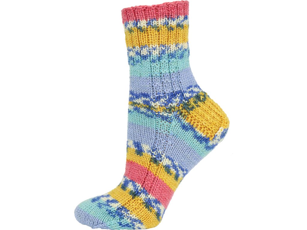 Vlna-hep Best socks 6-fach - 7374 barevná