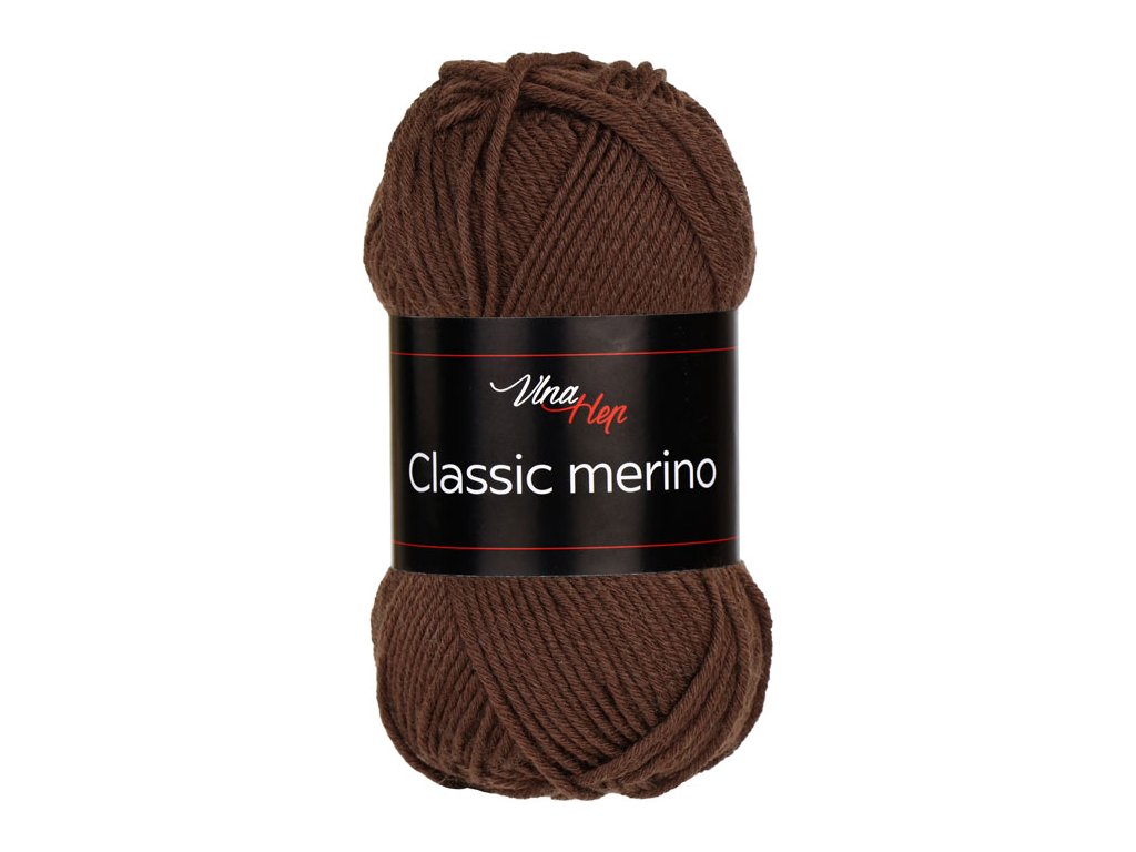 Vlna-hep Classic merino - 61057 čokoládová