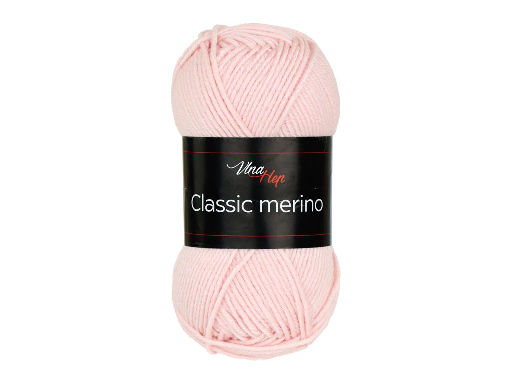 Vlna-hep Classic merino - 61061 pudrově růžová