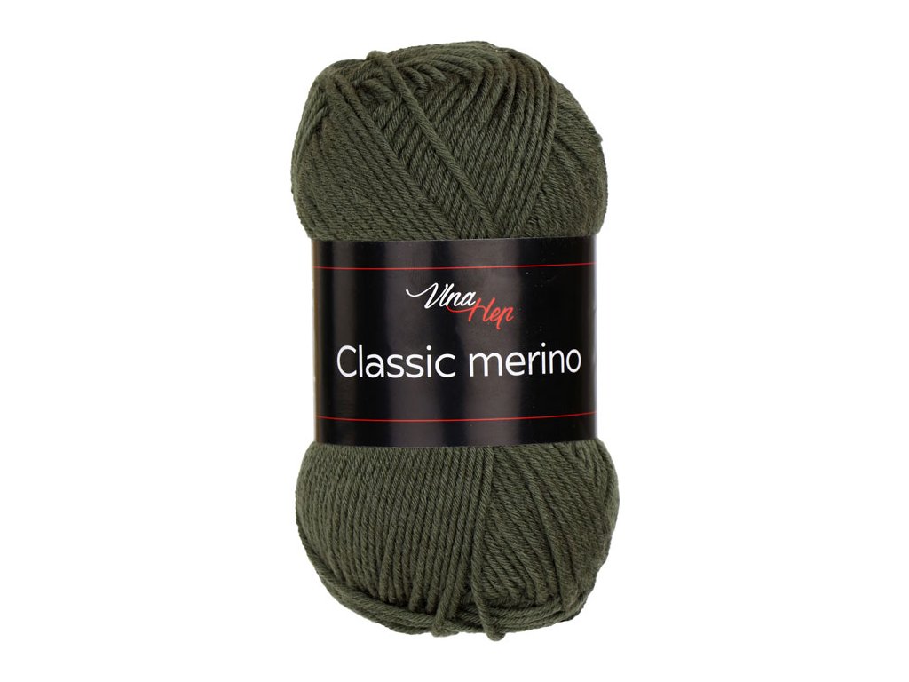 Vlna-hep Classic merino - 61213 khaki