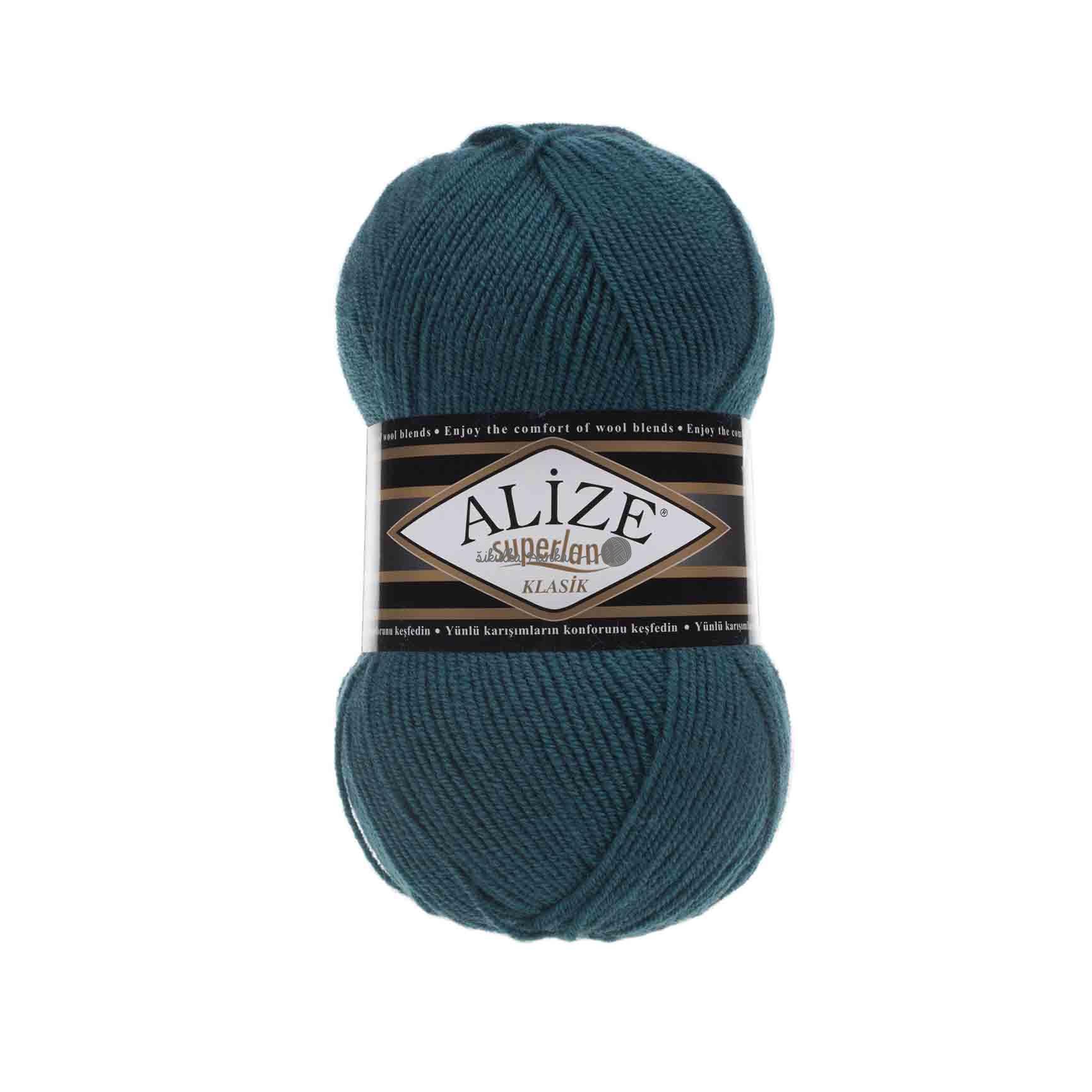 Příze Alize Superlana klasik 212 petrolejová