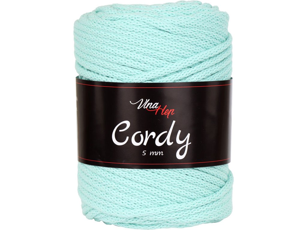 Vlna-hep Cordy šňůry 5mm - 8134 mintová