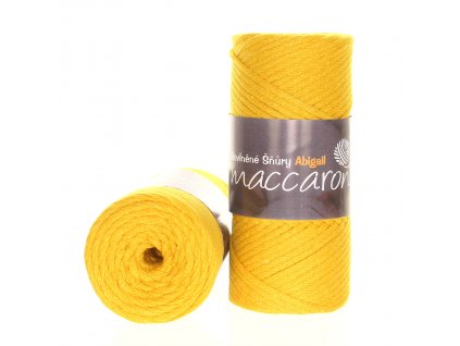Maccaroni Šňůry Abigail 3mm - 406-3 sytě žlutá