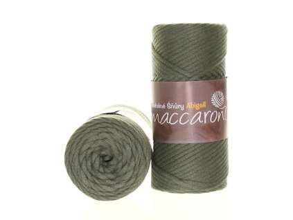 Maccaroni Šňůry Abigail 3mm - 43-802L tmavá khaki