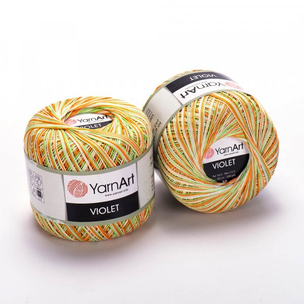 YarnArt Violet melange 503 - žluto-oranžovo-zelená