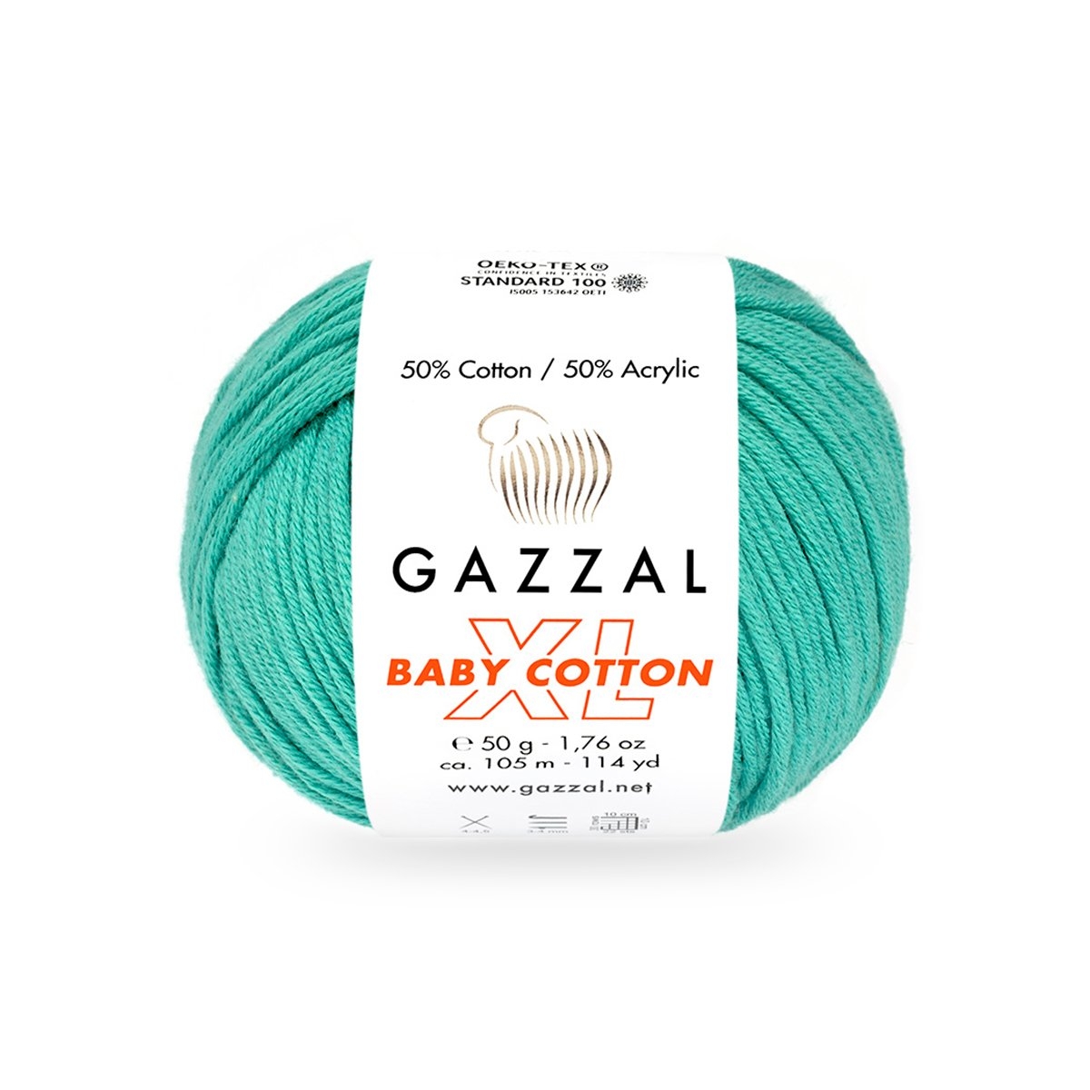Gazzal Baby cotton XL 3426XL tmavší mint