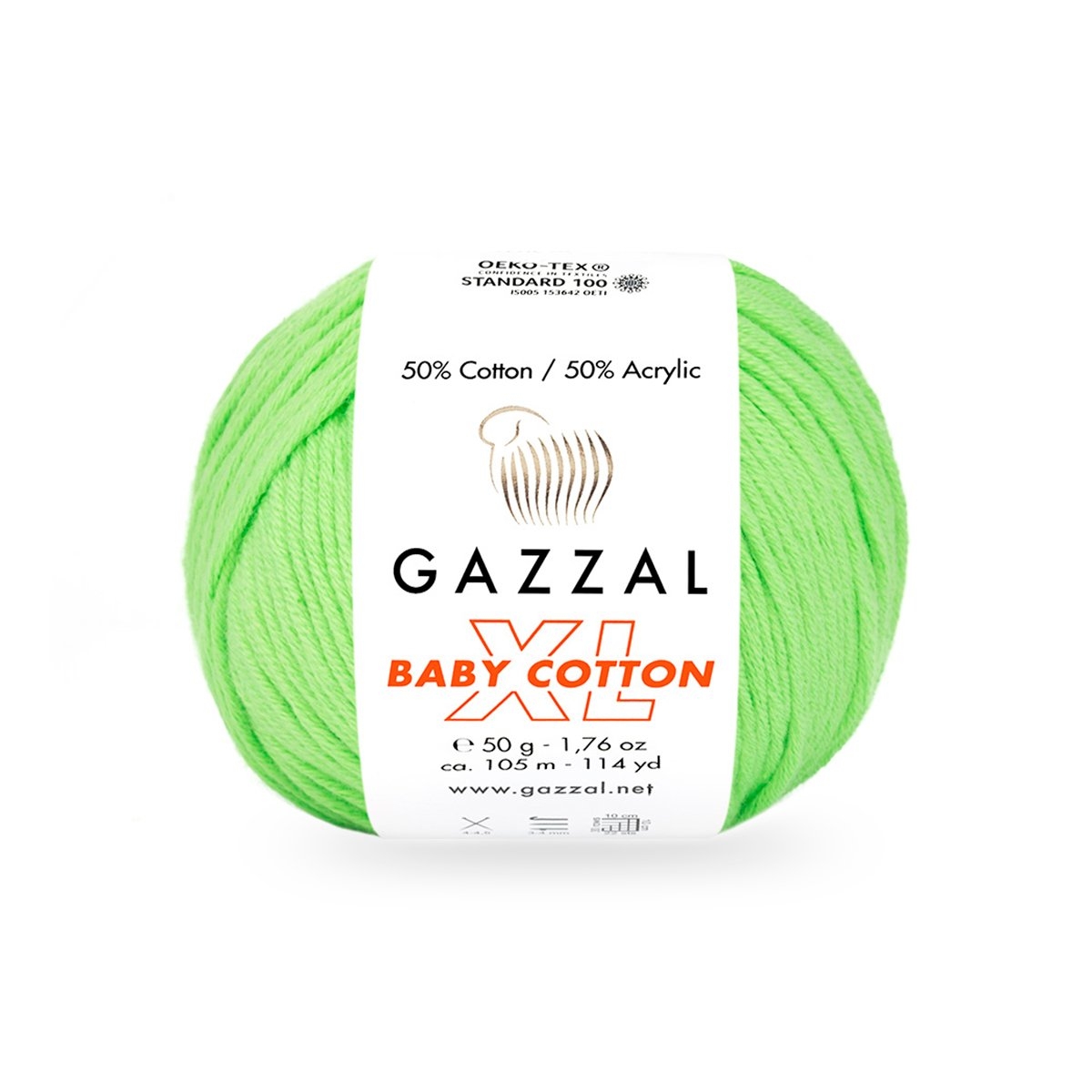 Gazzal Baby cotton XL 3427XL zářivá zelená