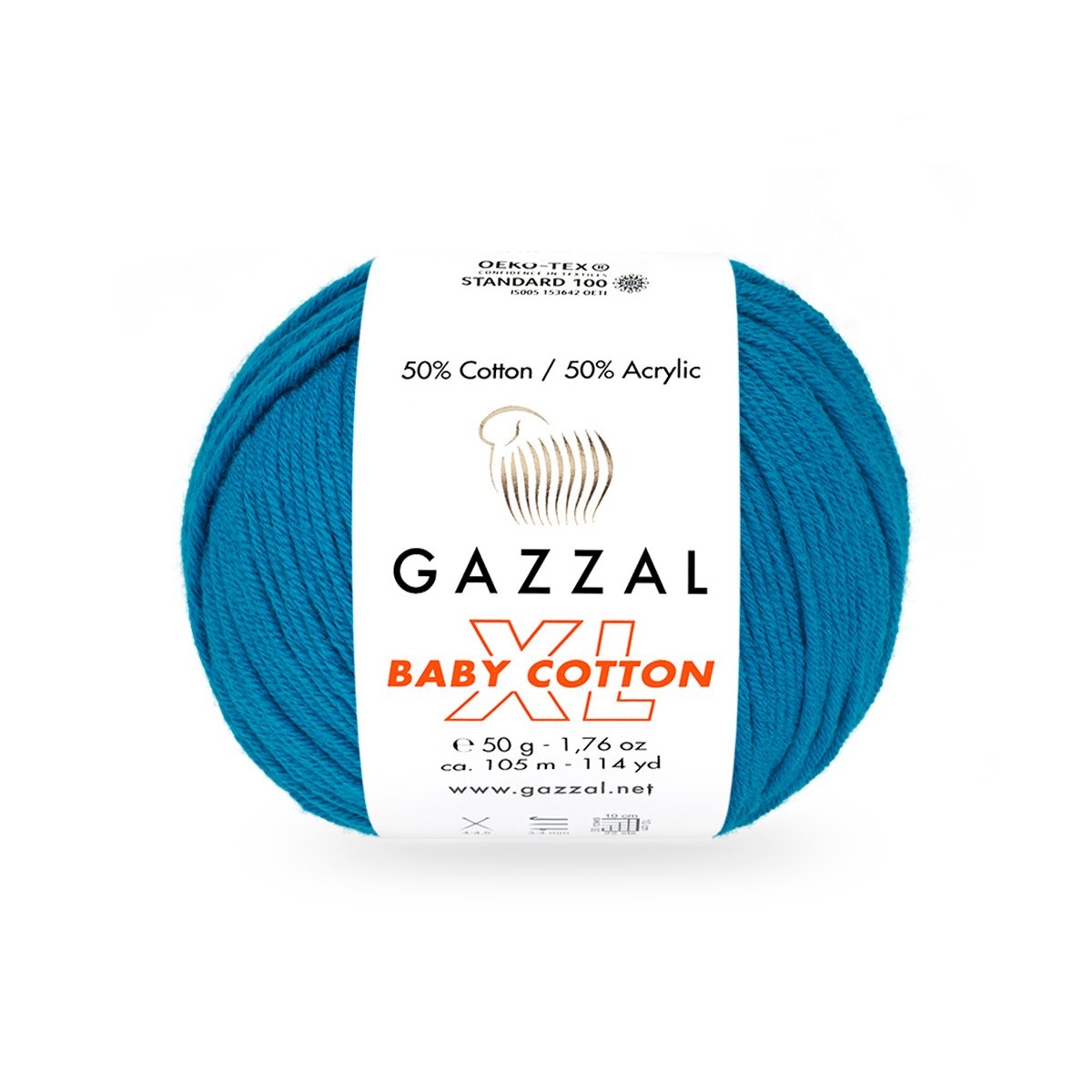 Gazzal Baby cotton XL 3428XL tmavá tyrkysová