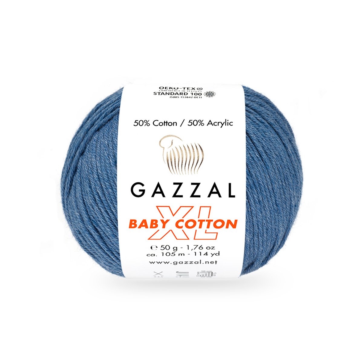 Gazzal Baby cotton XL 3431XL jeansově modrá