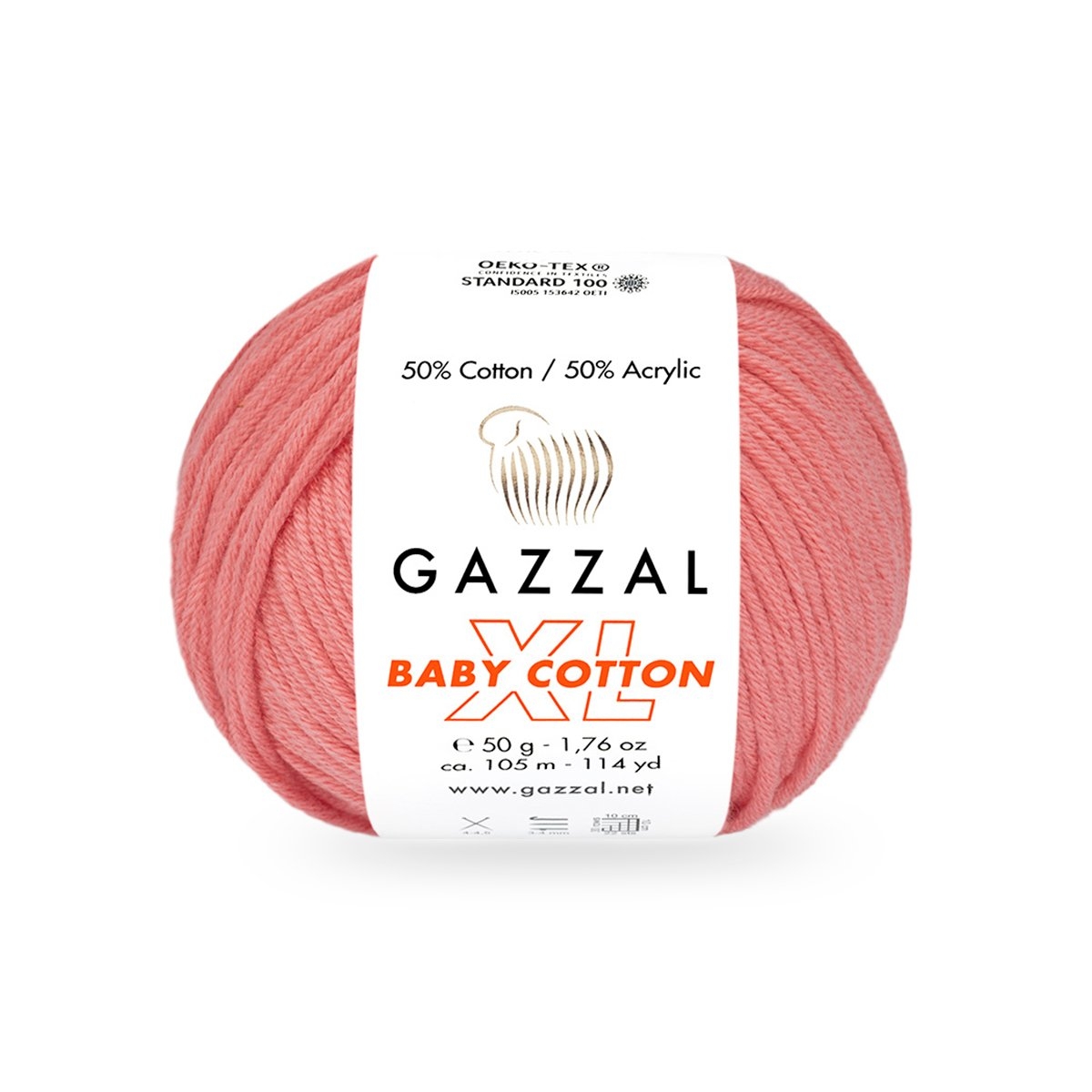 Gazzal Baby cotton XL 3435XL lososová