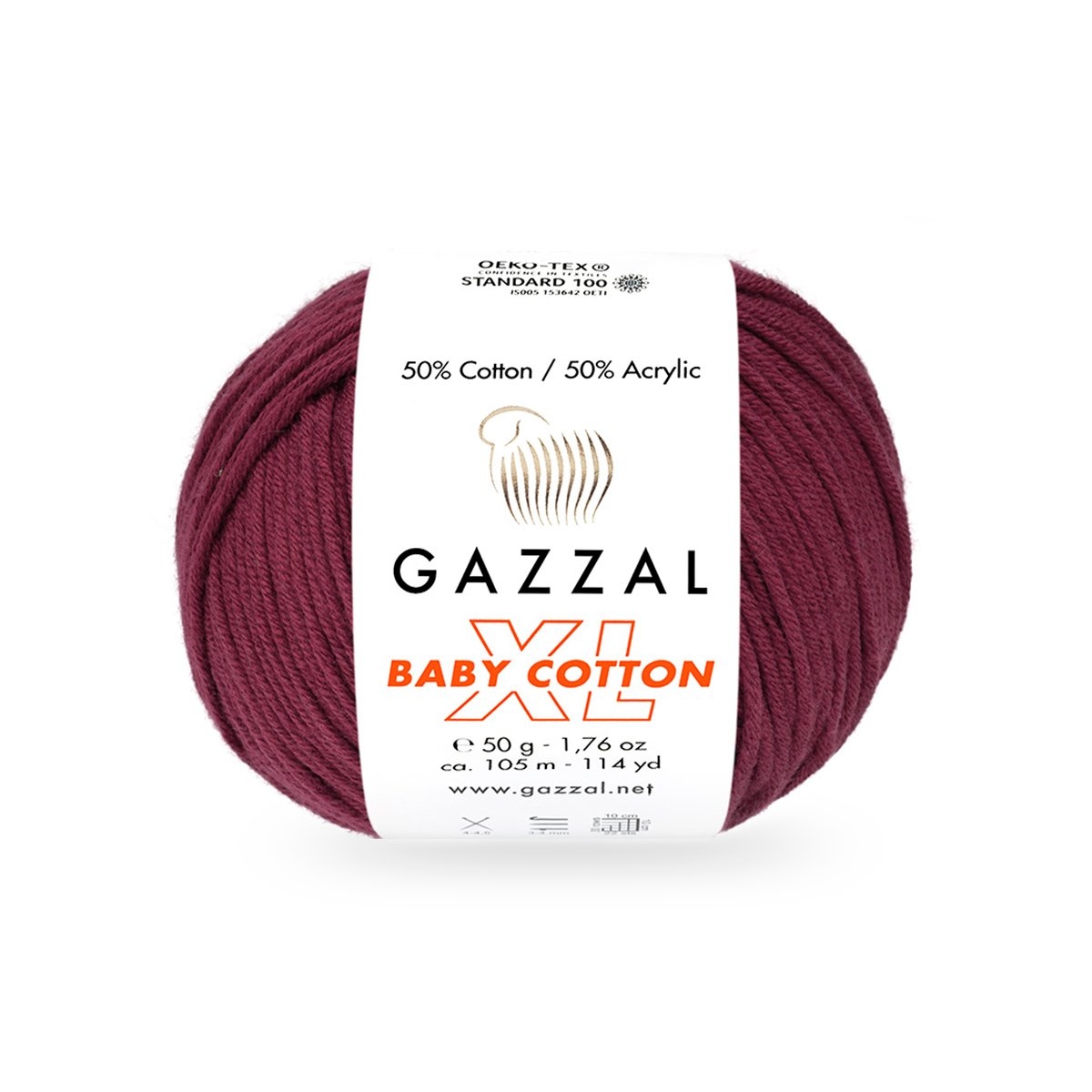 Gazzal Baby cotton XL 3442XL vínová