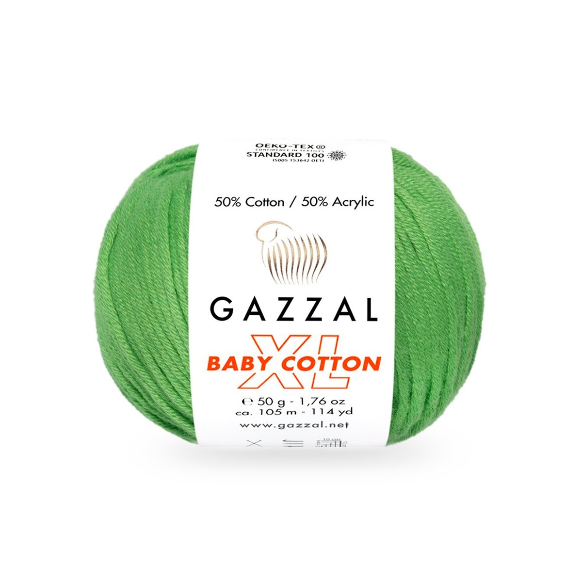 Gazzal Baby cotton XL 3448XL světlá trávová zelená