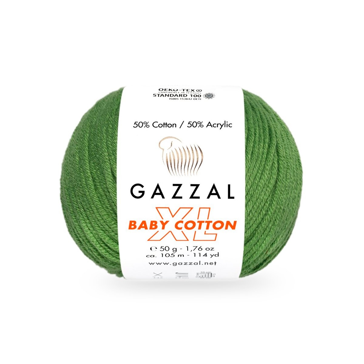 Gazzal Baby cotton XL 3449XL tmavší trávová zelená