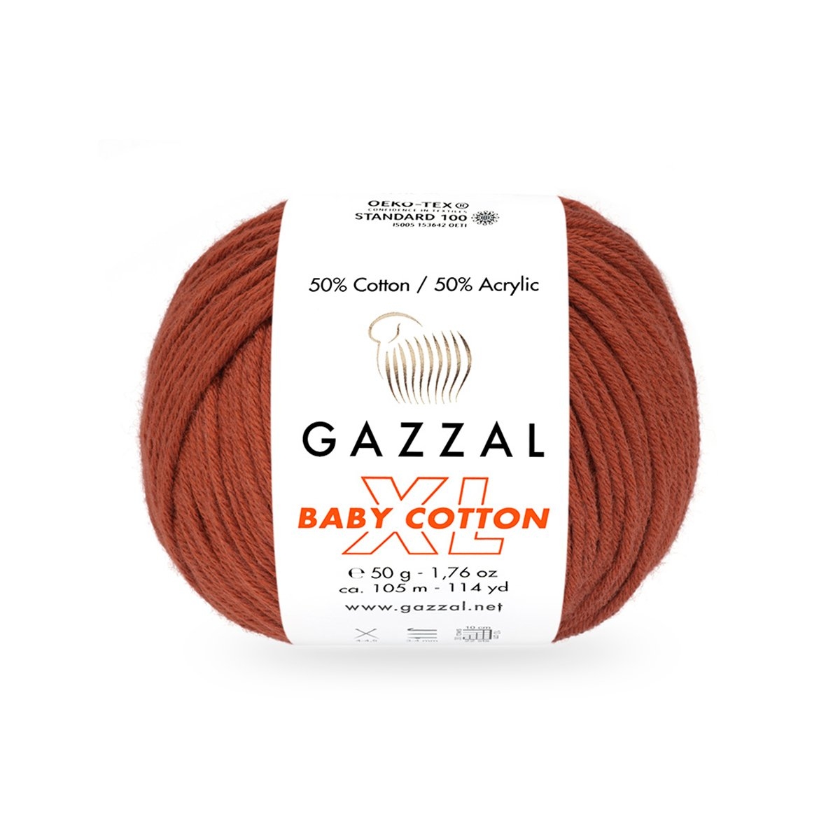 Gazzal Baby cotton XL 3453XL hnědo-rezavá