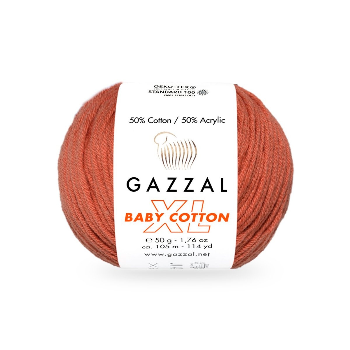 Gazzal Baby cotton XL 3454XL rezavá