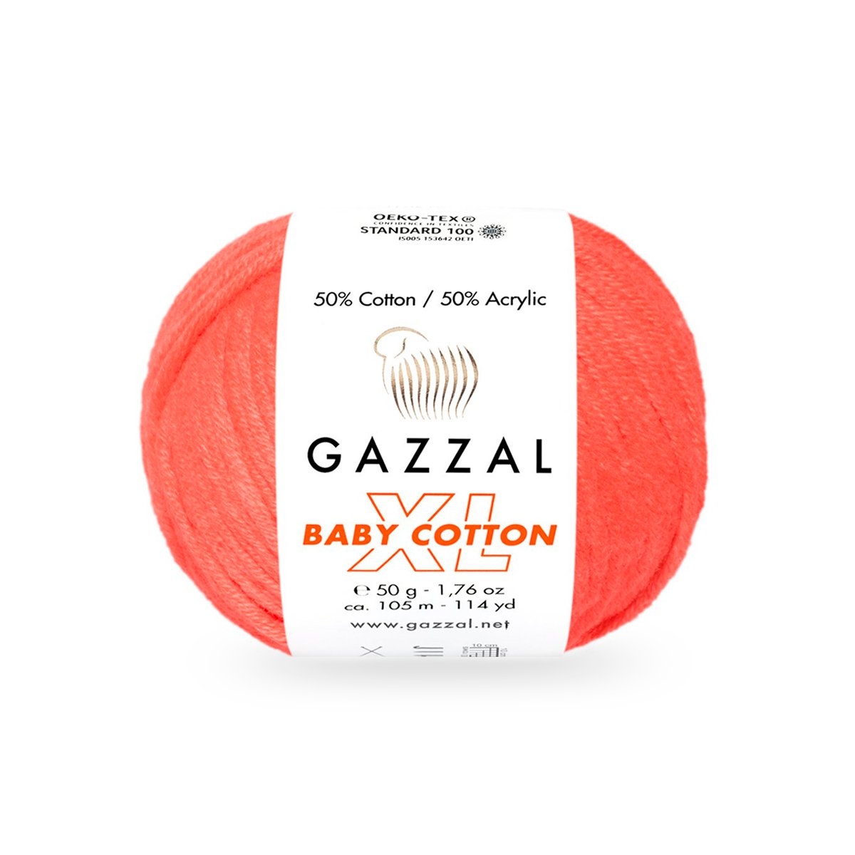 Gazzal Baby cotton XL 3459XL neonová oranžová