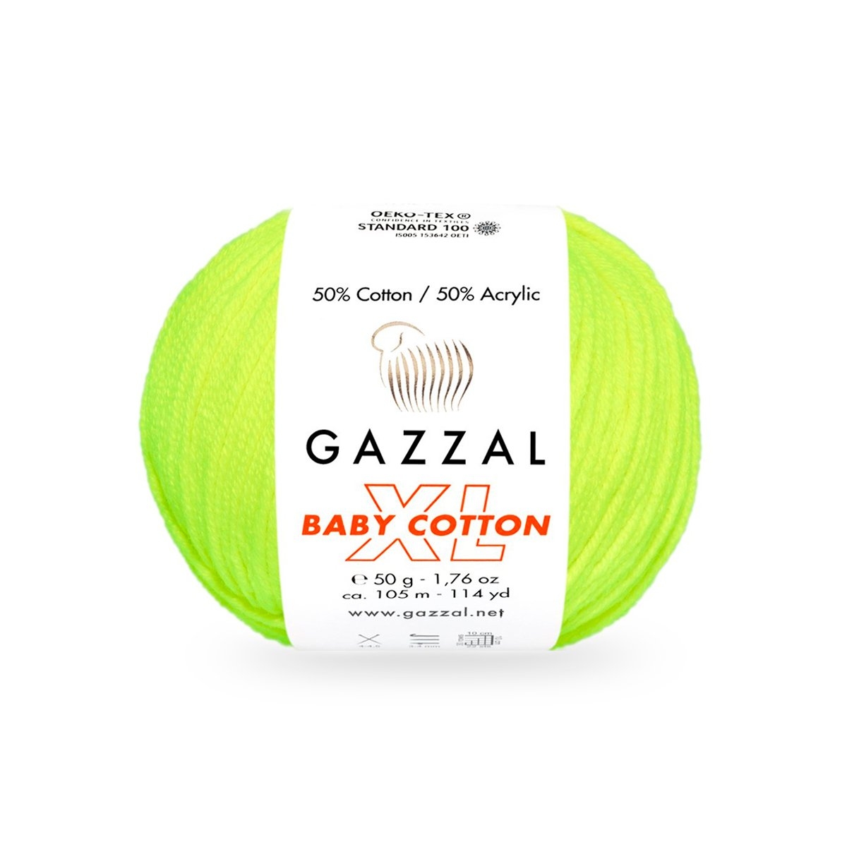 Gazzal Baby cotton XL 3462XL neonová žlutá