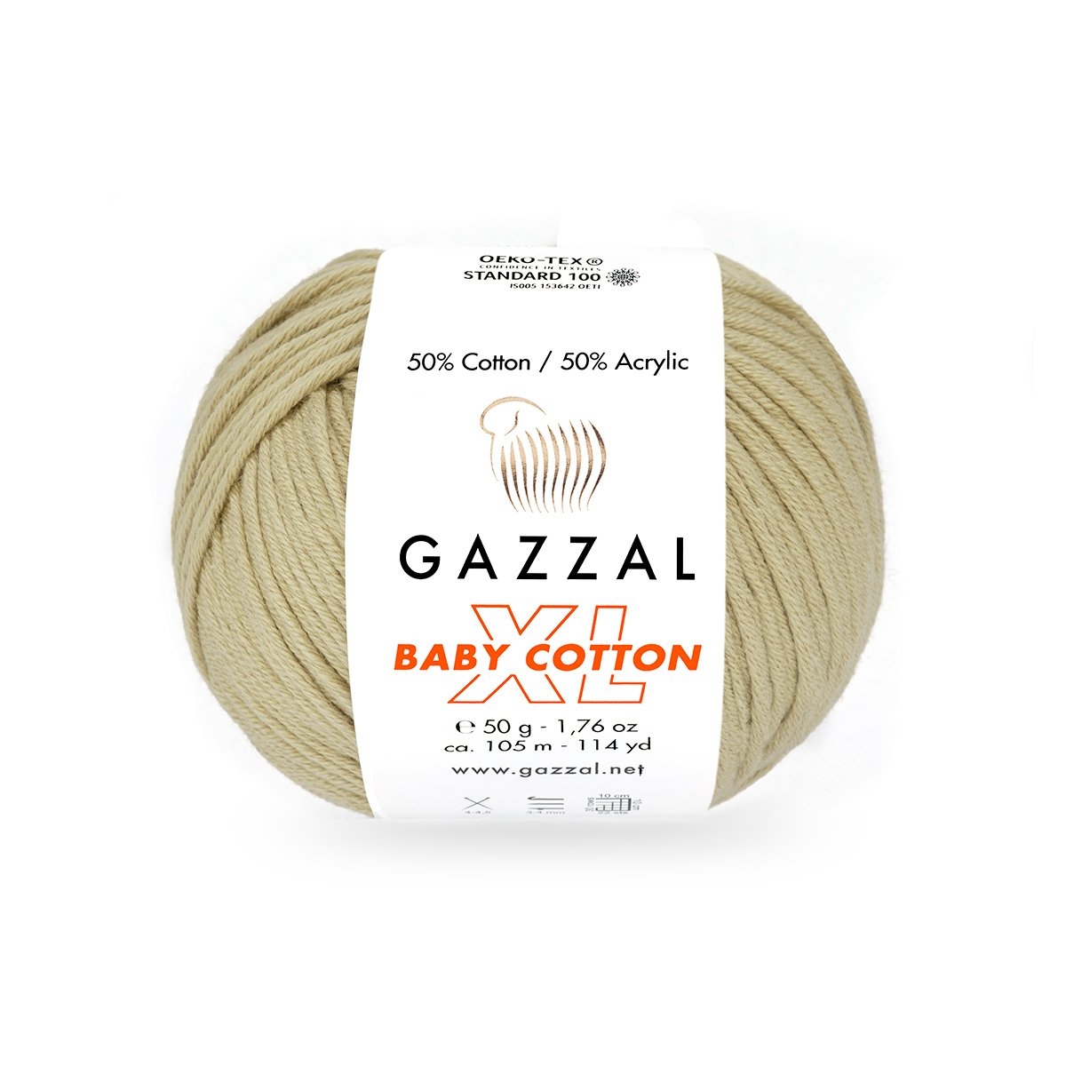 Gazzal Baby cotton XL 3464XL khaki-béžová
