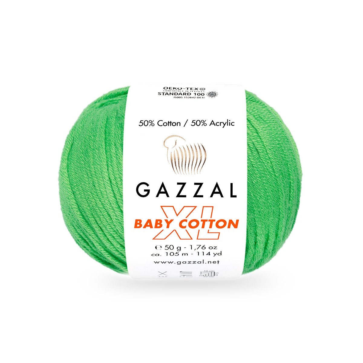 Gazzal Baby cotton XL 3466XL brčálově zelená