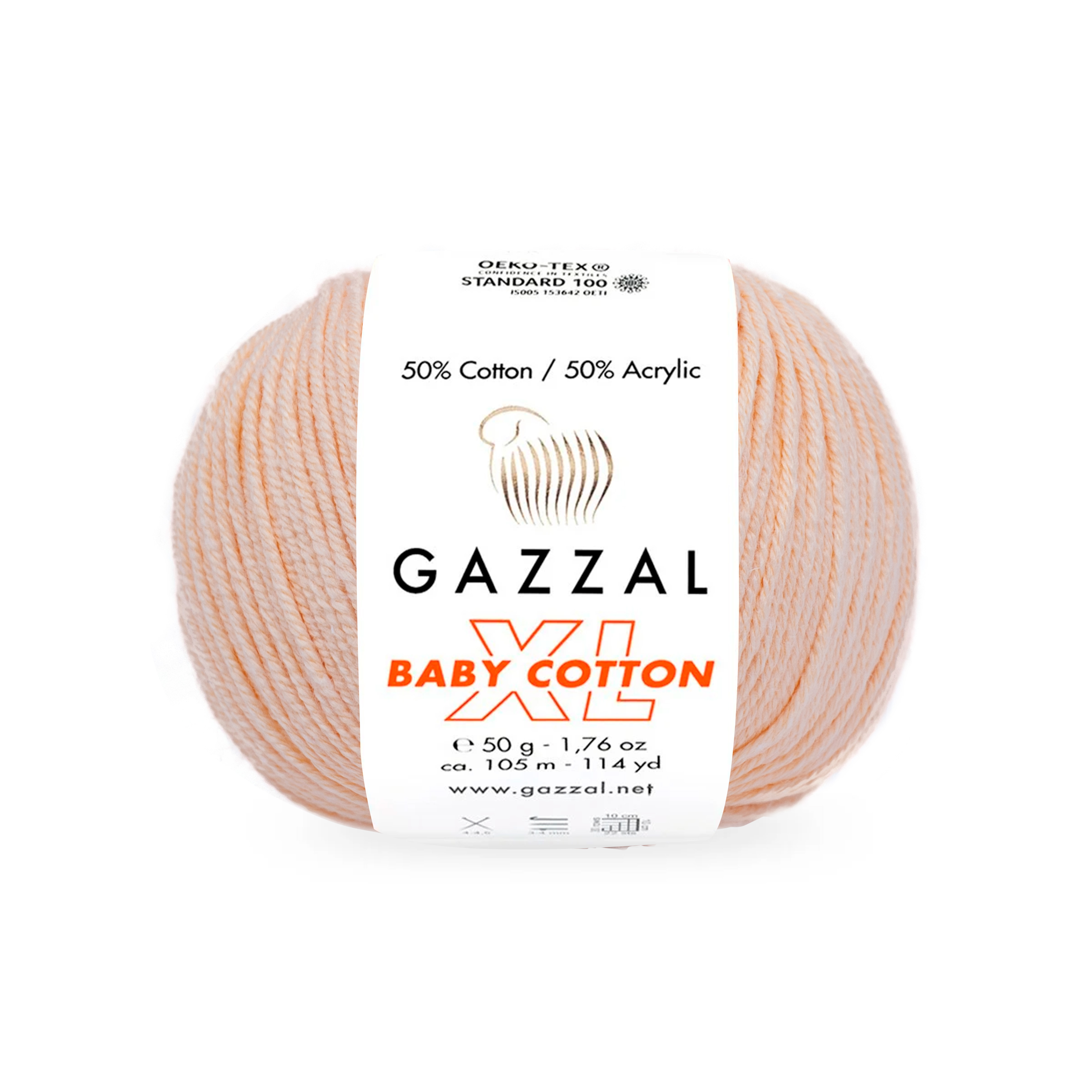 Gazzal Baby cotton XL 3469XL světlounká lososová