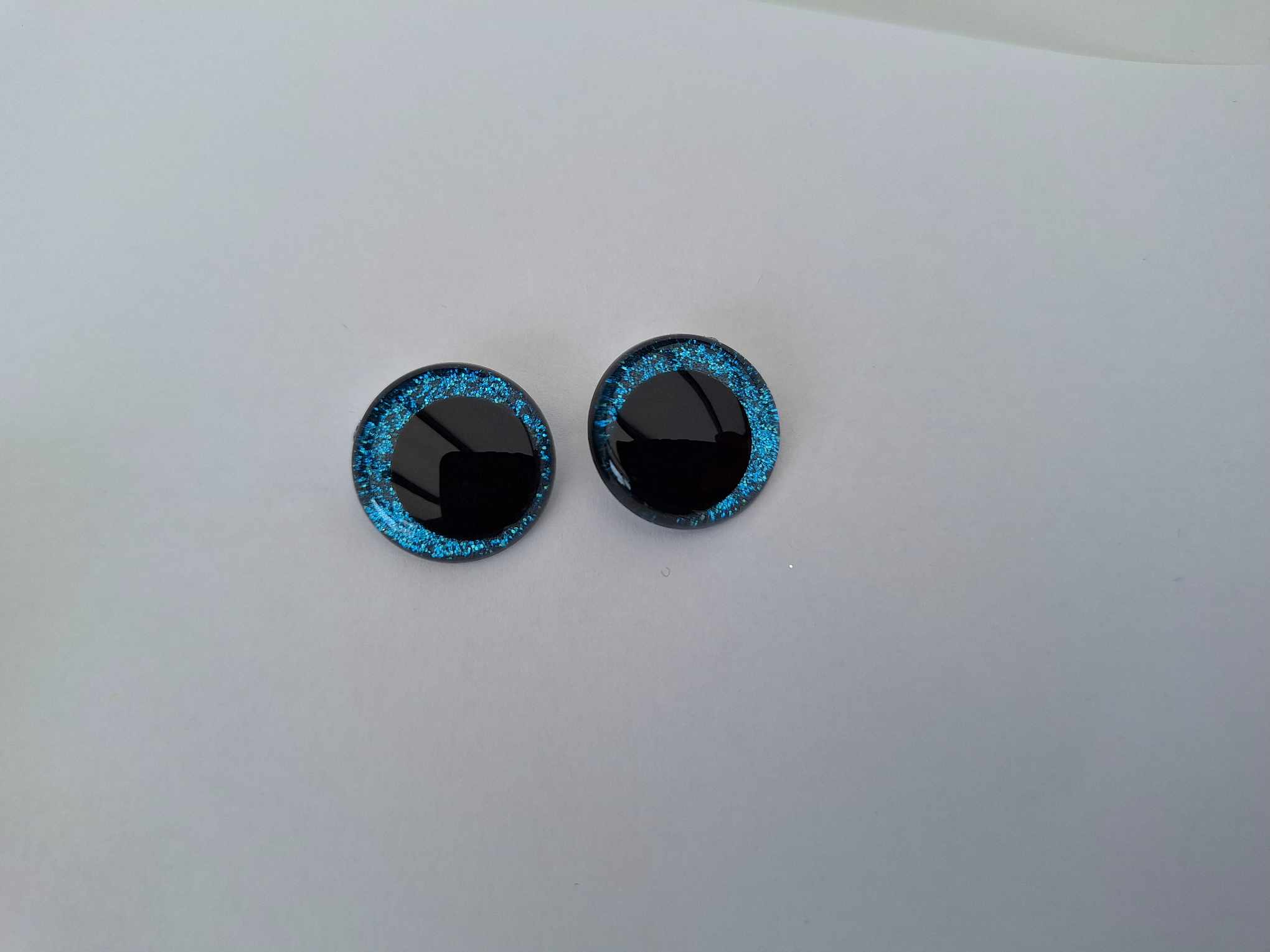 Bezpečnostní oči 18mm glitrové modré