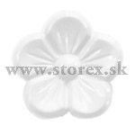 Knoflík kytička spodní přišívání 14mm - bílá