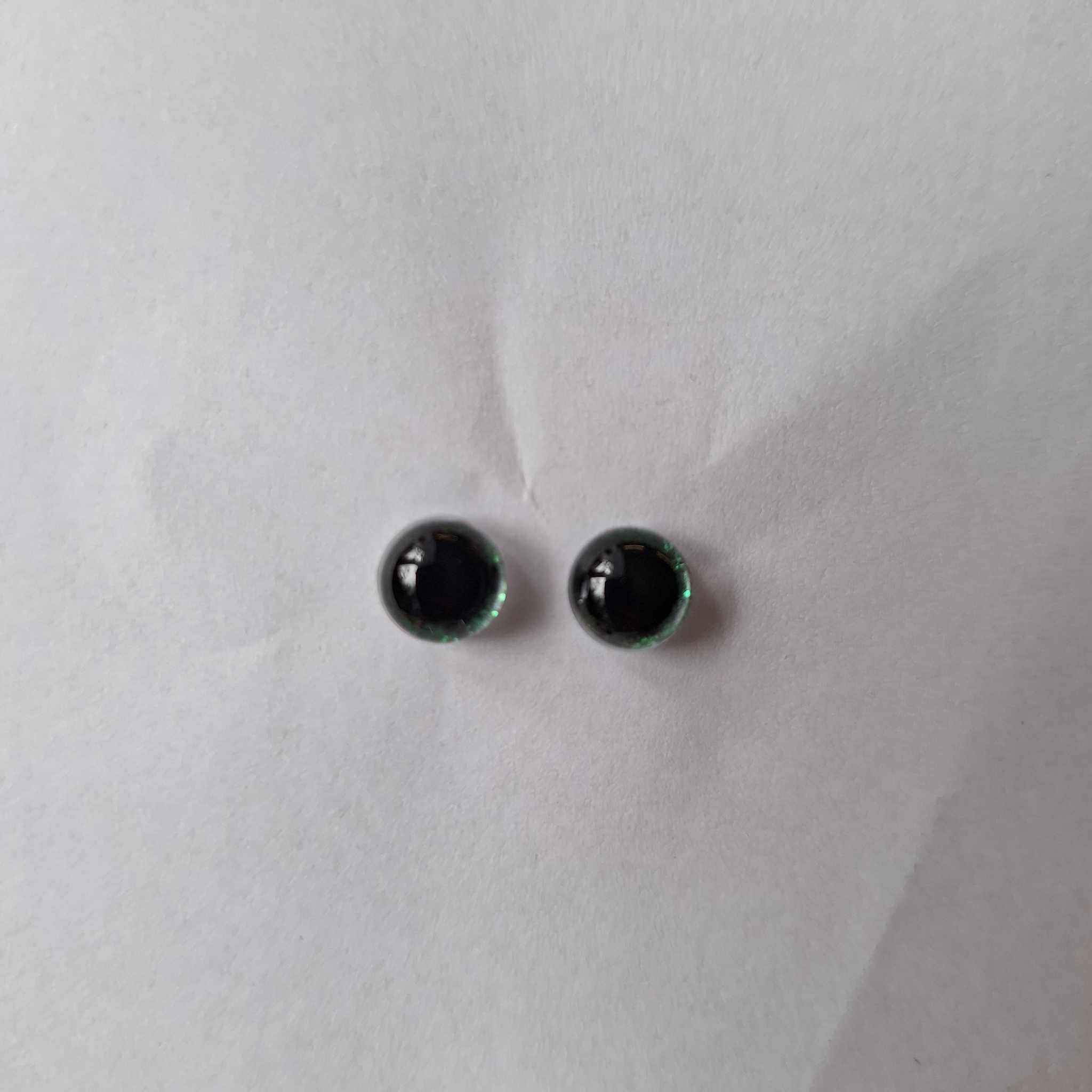 Bezpečnostní oči 9mm glitrové zelené