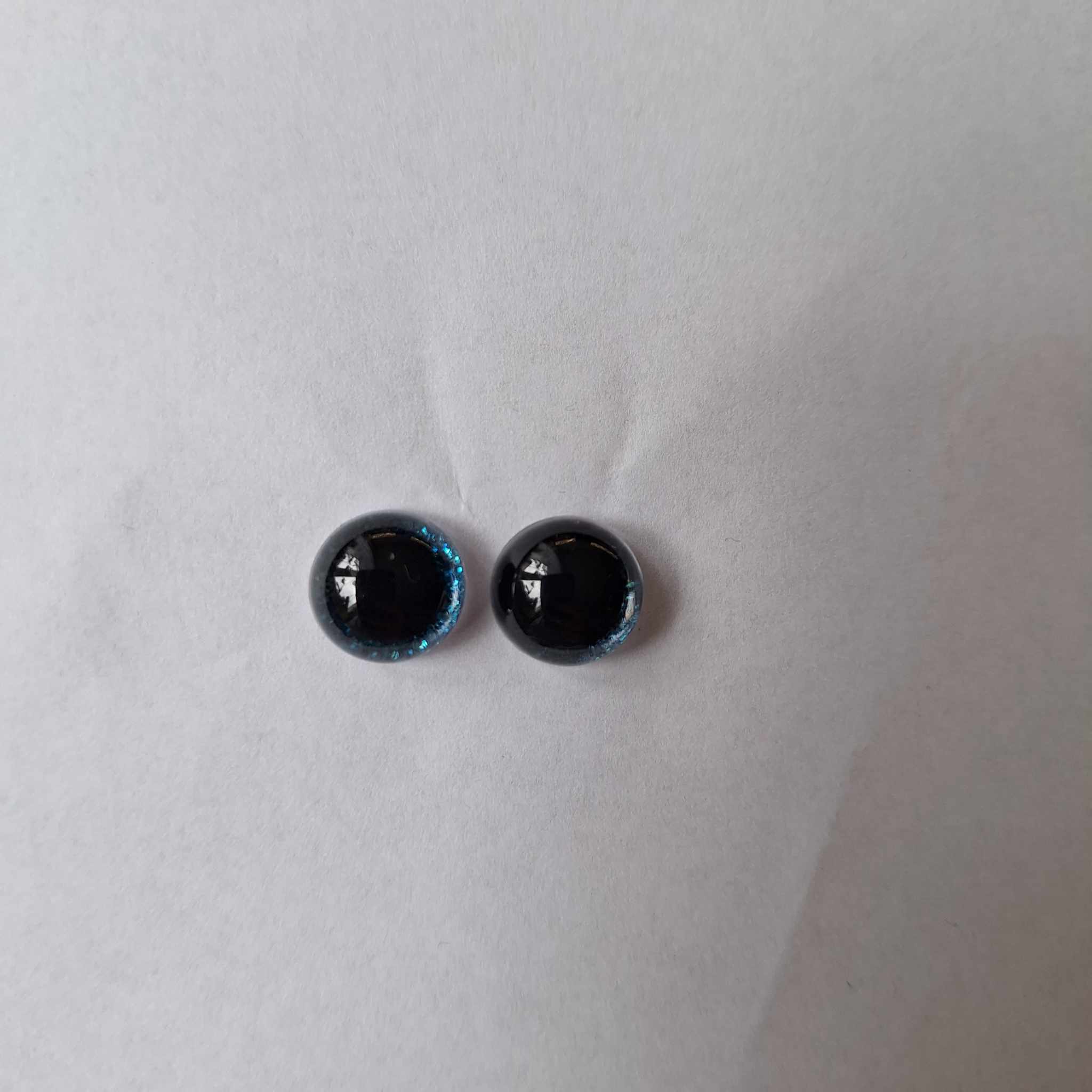Bezpečnostní oči 12mm glitrové modré
