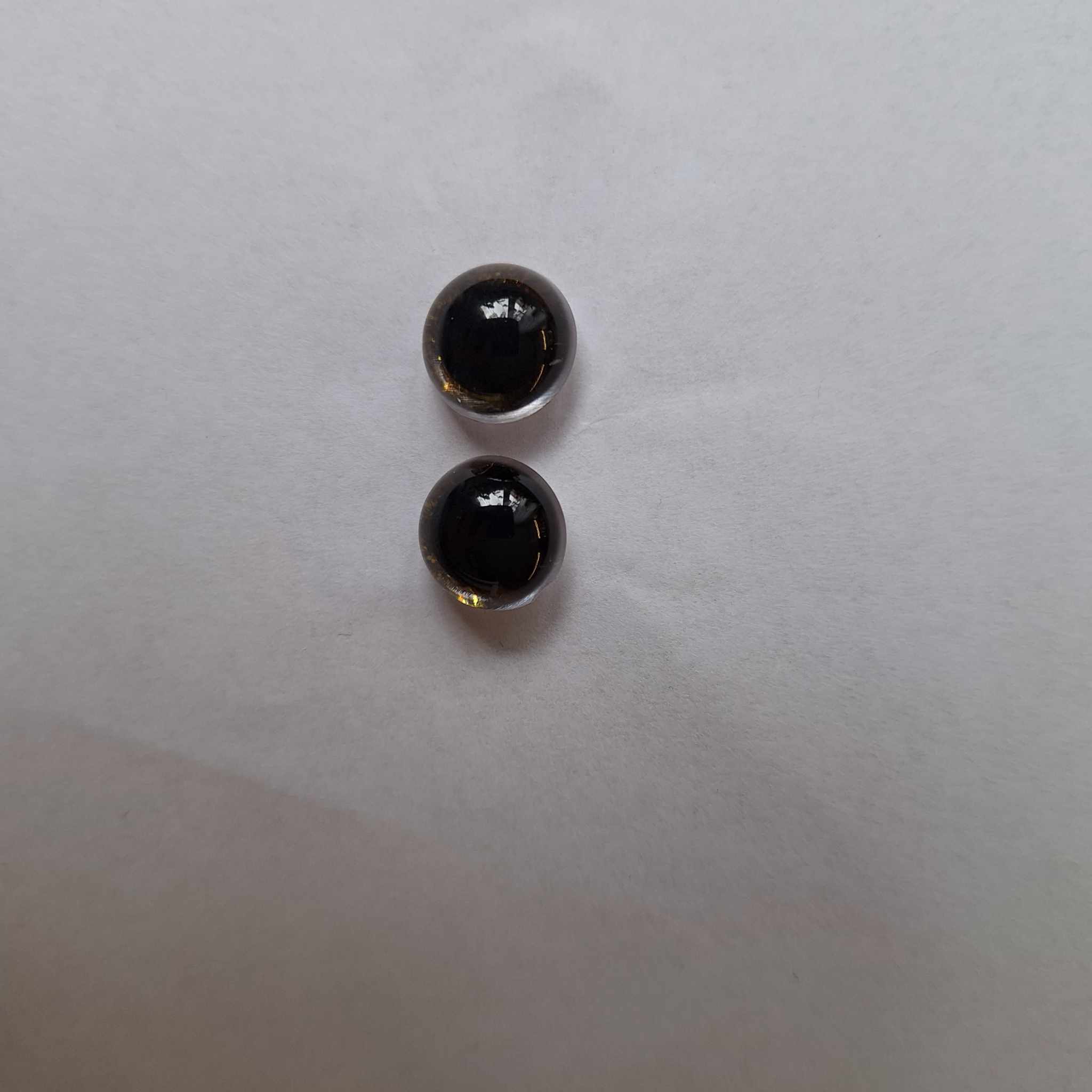 Bezpečnostní oči 12mm glitrové zlaté