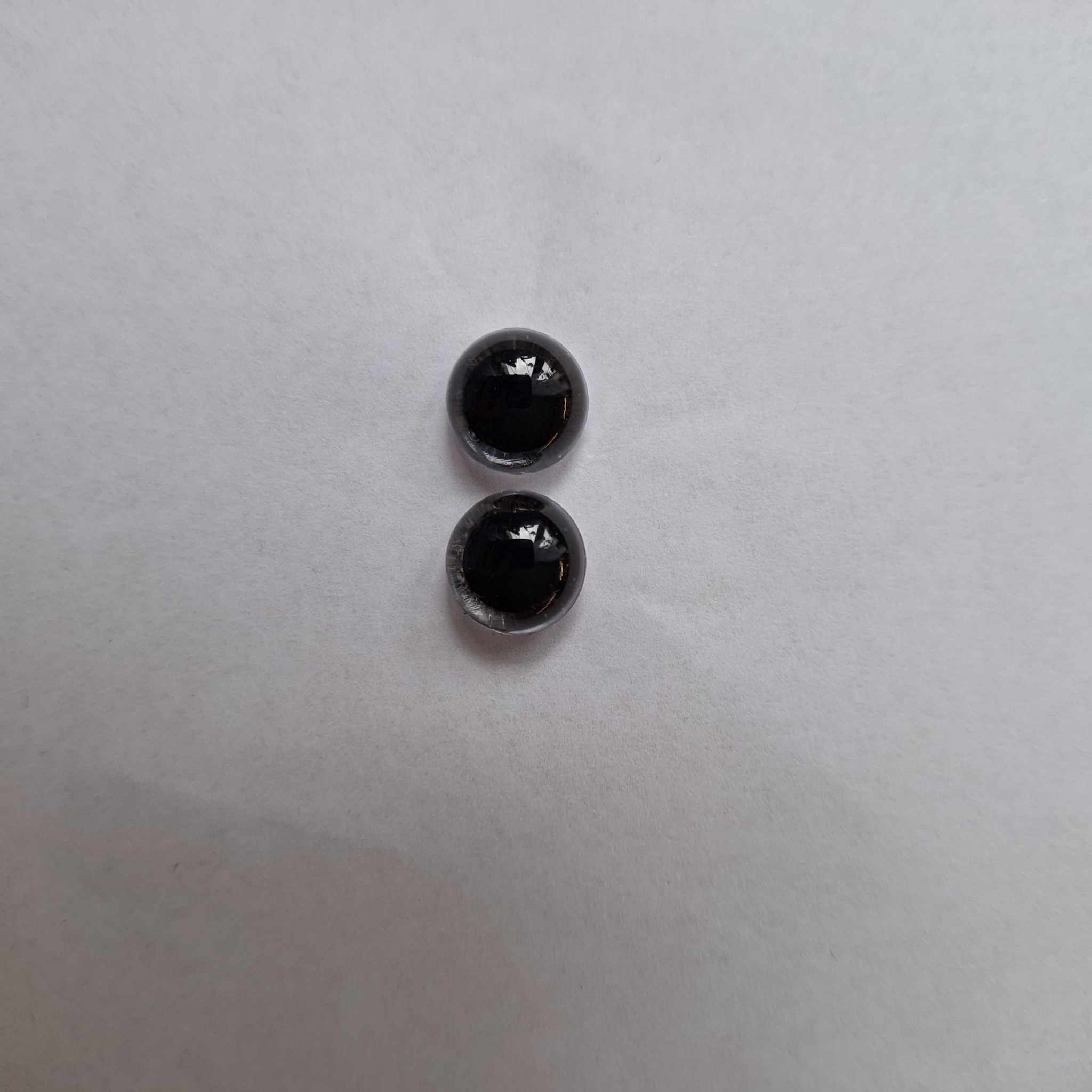 Bezpečnostní oči 12mm glitrové stříbrné