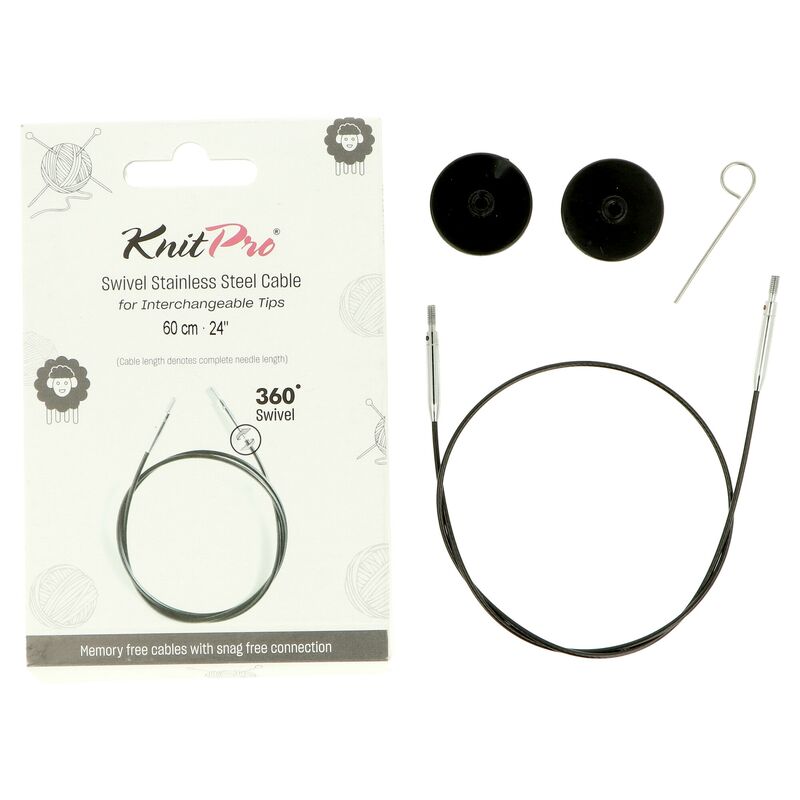 KnitPro lanko otočné černé 35cm