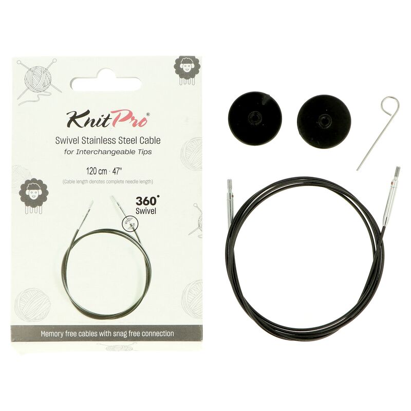 KnitPro lanko otočné černé 76cm