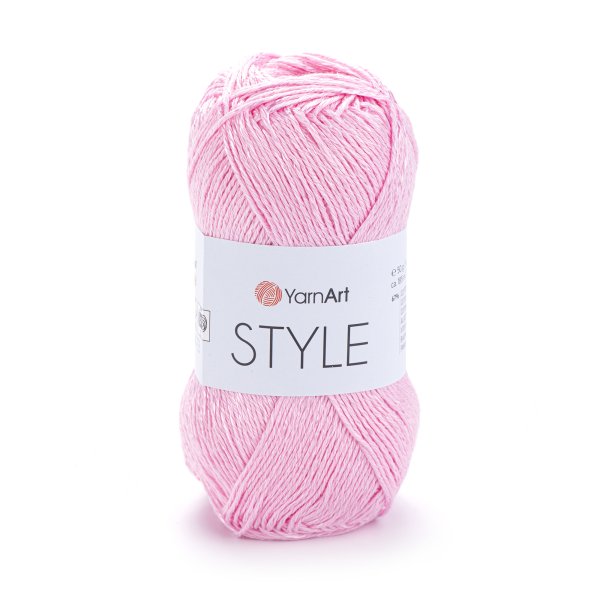 Bavlněná pletací příze Style s viskozovým vláknem 50 g Varianta: 7 (660) růžová sv., Balení: 1 ks
