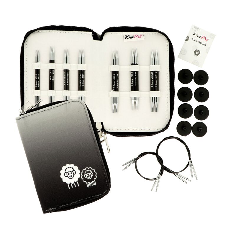 Sada jehlic - KnitPro Karbonz vyměnitelné krátké 10cm