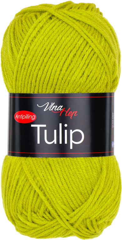 Vlna-hep Příze Tulip 41335 zeleno-žlutá