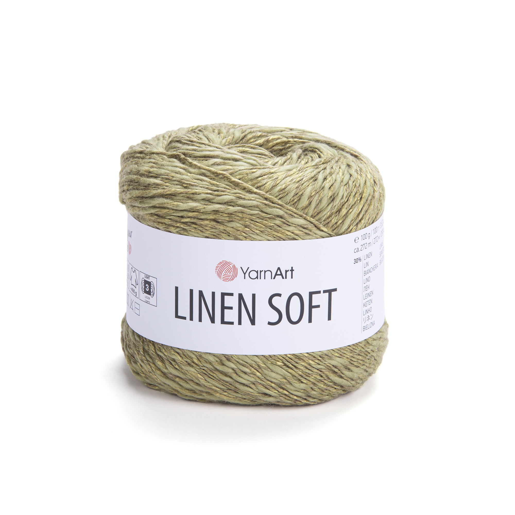 YarnArt Příze Linen soft 7313 olivová