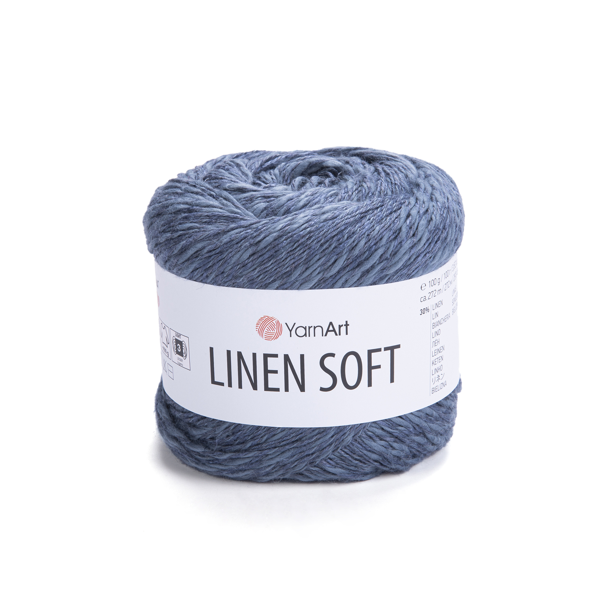 YarnArt Linen soft 7316 modro-šedá