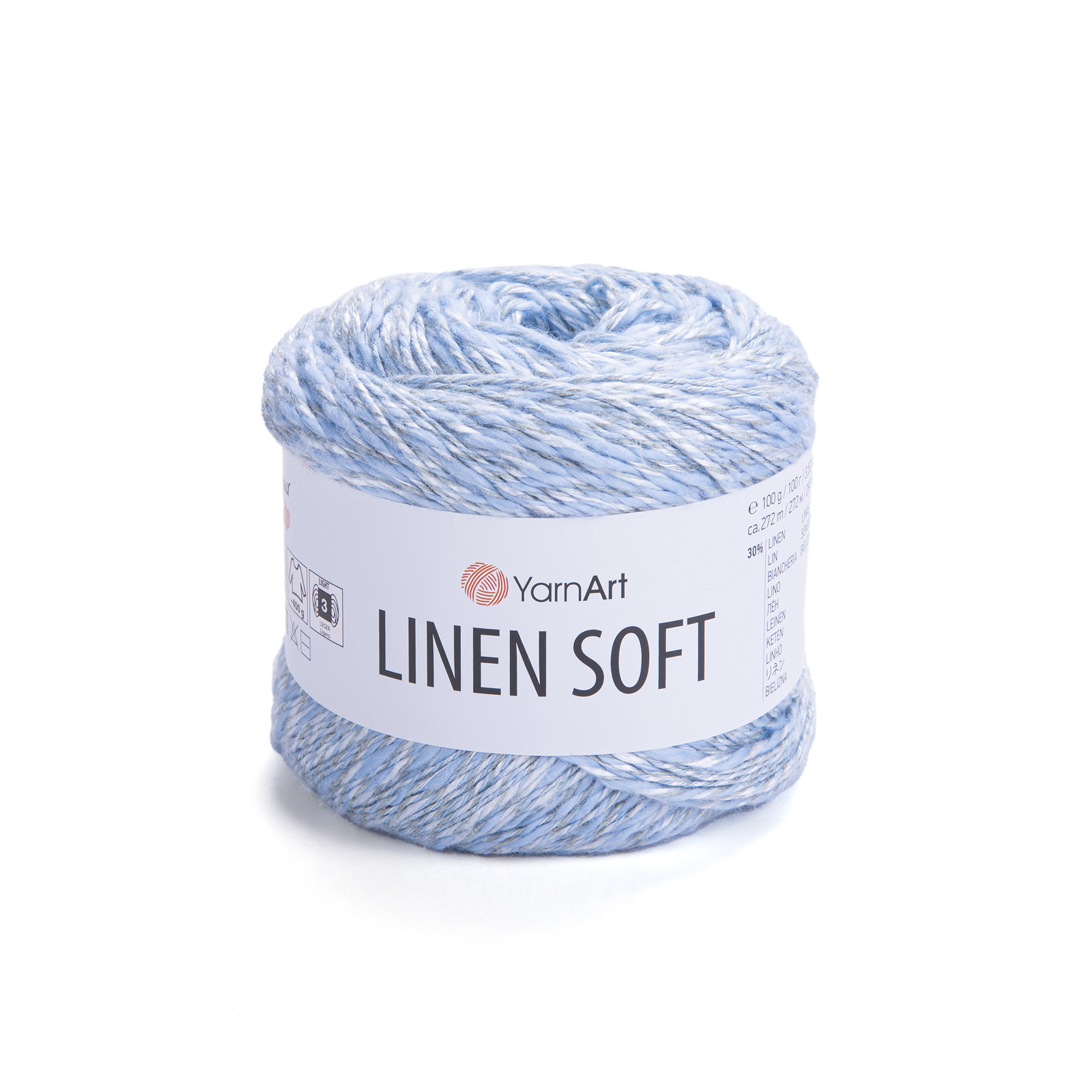 YarnArt Linen soft 7319 světlounká modrá