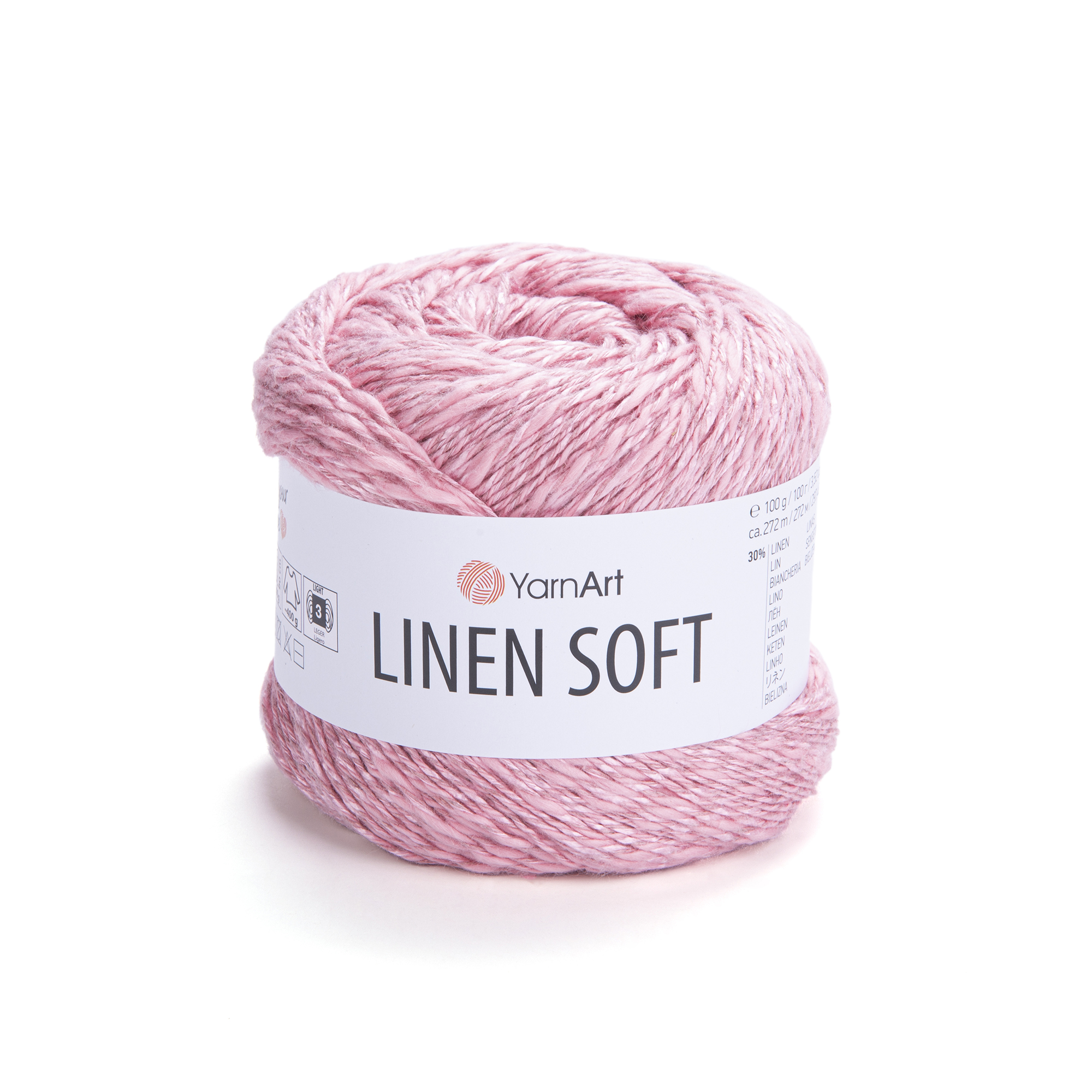 YarnArt Linen soft 7322 lososově růžová