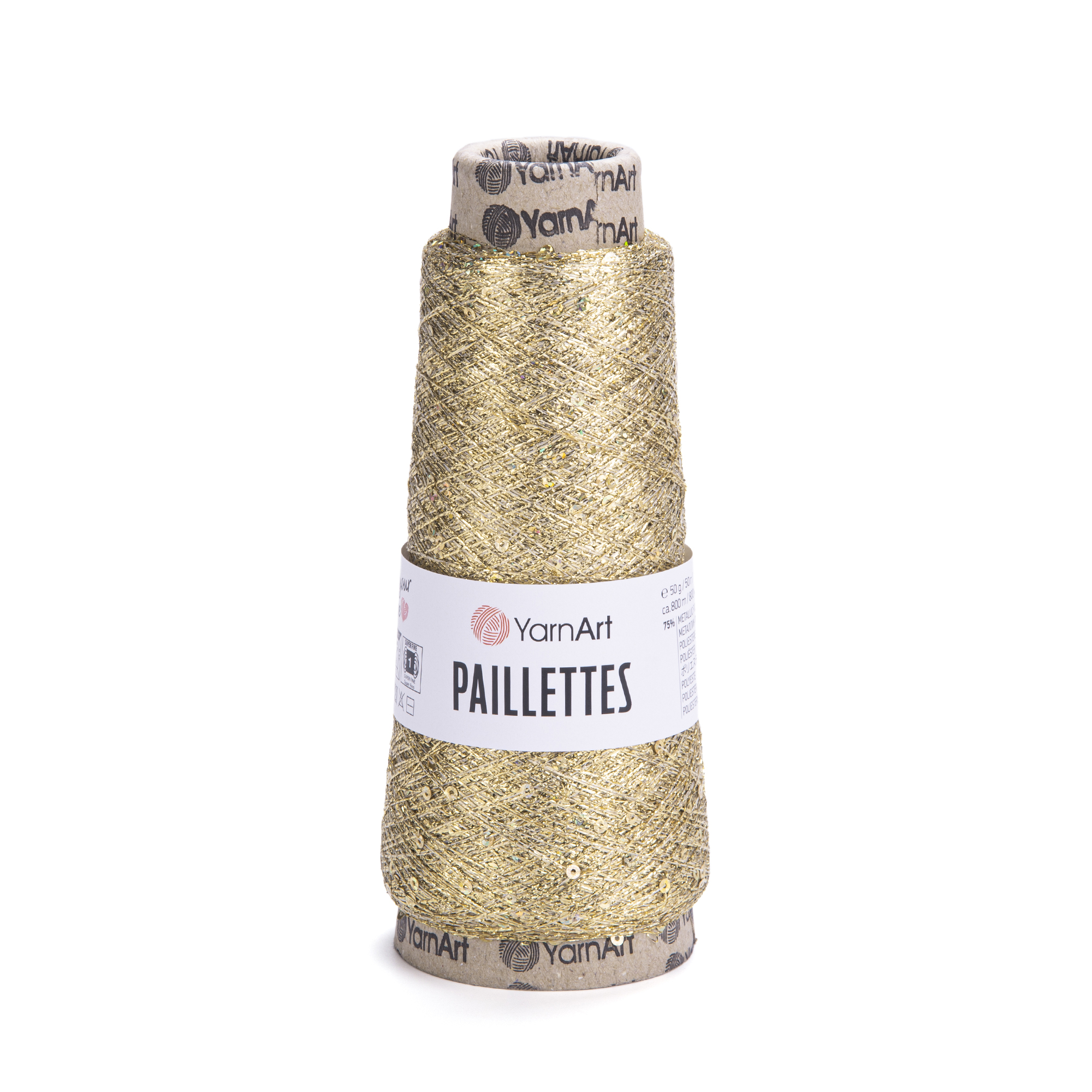 YarnArt Paillettes 8002 zlatá/zlaté flitry