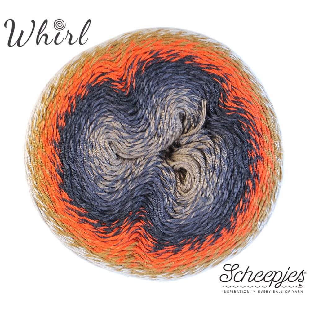 Whirl Sheepjes 771 béžovo-oranžovo-šedá