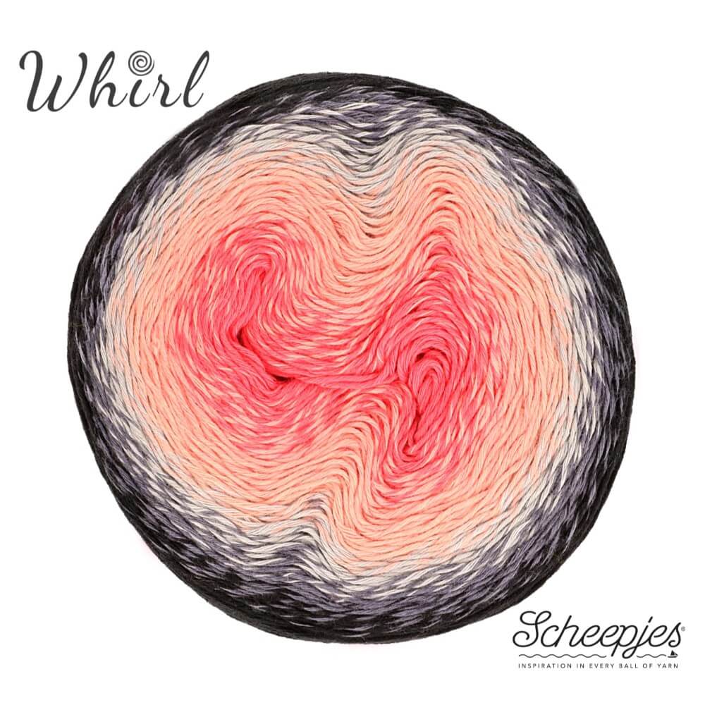 Whirl Sheepjes 784 černo-melounový melír