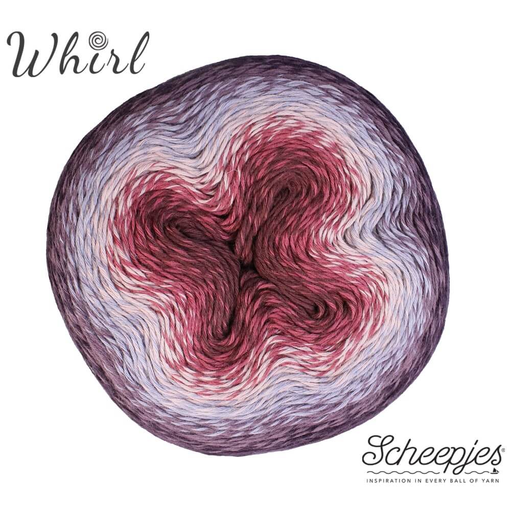 Whirl Sheepjes 789 vínovo-fialový melír