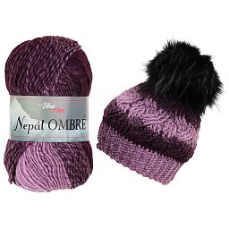 Vlna-hep Nepál ombre 7414 fialový melír