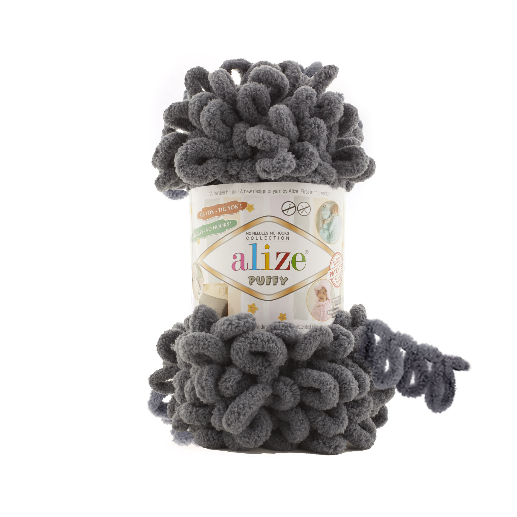 Alize Příze Puffy 53 tmavší šedá