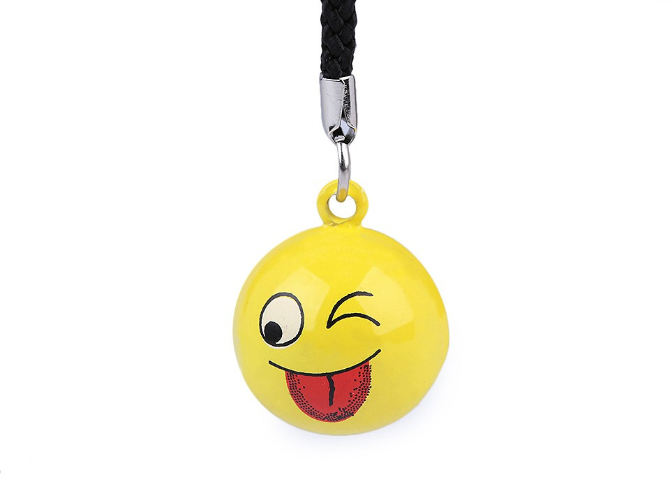 Rolnička kovová přívěsek 7 - smajlík