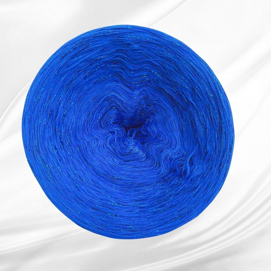 "Třínitka" jednobarevná s lurexem 1200m královská modrá 440/modrý lurex